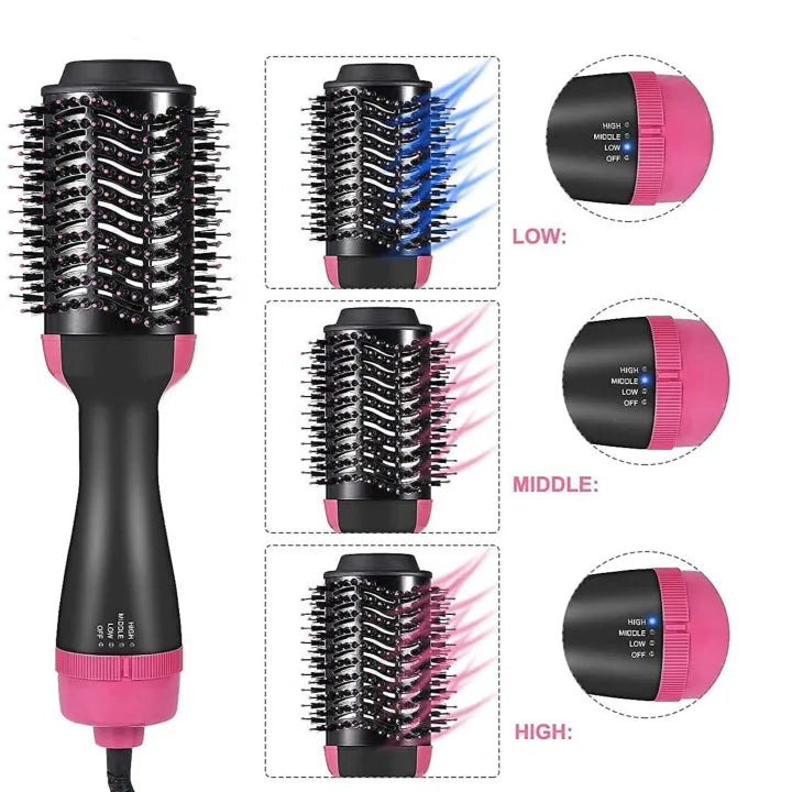 ™ 4-in-1  Blow Hair Dryer - Volumizer Brush, Straightening & Curl