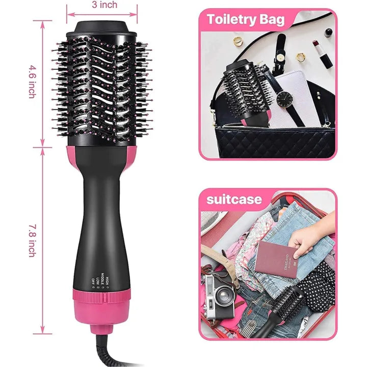 ™ 4-in-1  Blow Hair Dryer - Volumizer Brush, Straightening & Curl
